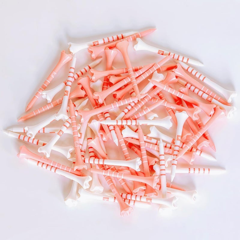 EWILLING Store Stable & Durable Plastic Golf Tees 60Pcs Size 2-3/4 Inch or 3-1/4 Inch Packaged in Plastic Jar with Lid Available Pink White Blue Color - Image 3